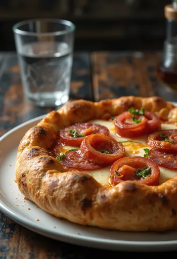 Pizza Diavola s plneným okrajom a pikantnou salámou