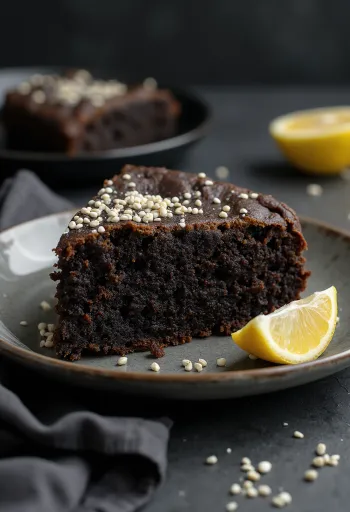 Keto maková torta servírovaná