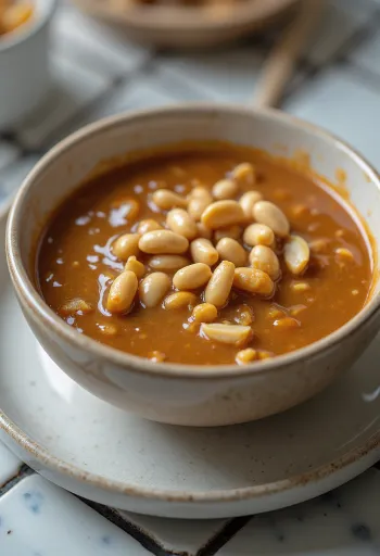 Arašidová omáčka Satay servírovaná s grilovanými špízmi