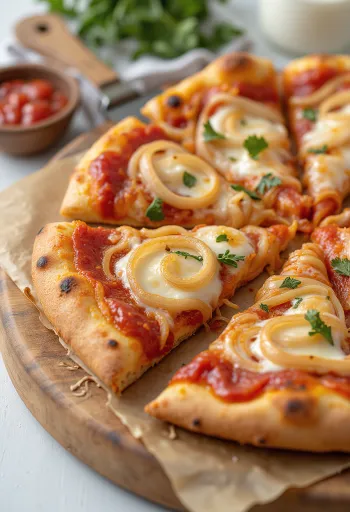 Pizza con Cipolla s cibuľou a mozzarellou