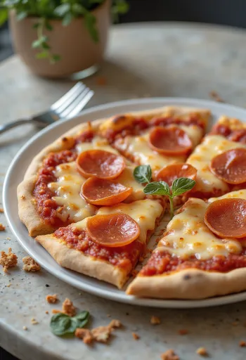 Vegánska pizza pepperoni so syrom na rastlinnej báze a klobásou