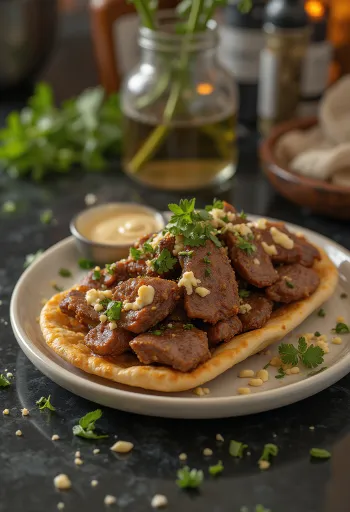 Jahňacia šawarma s čerstvou zeleninou a jogurtom