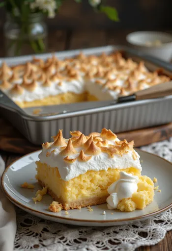 Servírované kokosové rezy so snehovou penou