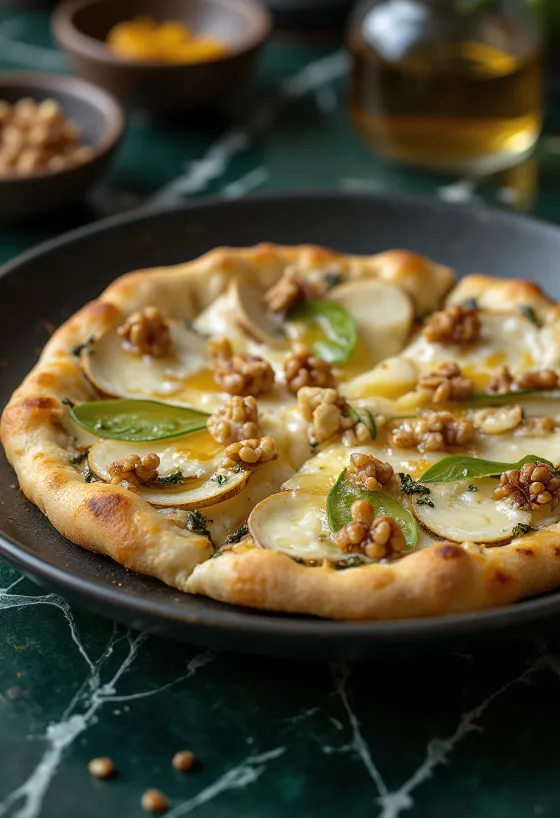 Belgická pizza s modrým syrom