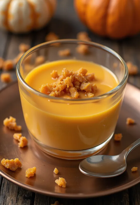 Tekvicová panna cotta v pohári