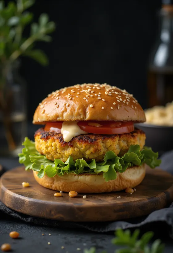 Karfiolový vegánsky burger