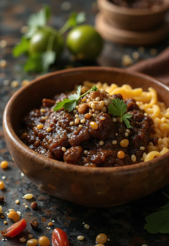 Mole poblano servírované s kuracím mäsom a ryžou