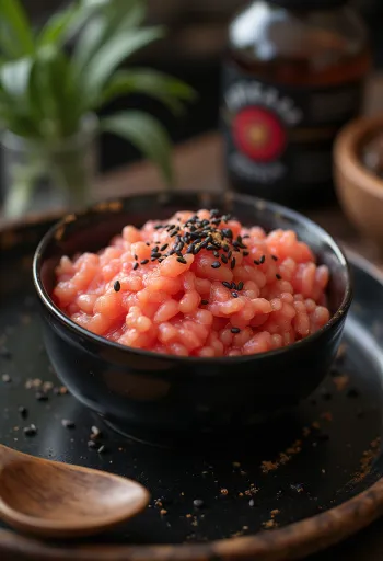 Sladký sekihan, podávaný s čiernym sezamom