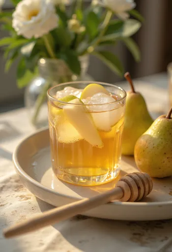 Írsky hruškový cider čerstvo podávaný