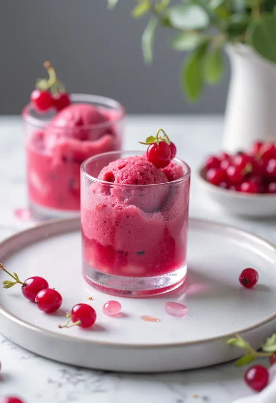 Ríbezľový sorbet domáci osviežujúci dezert