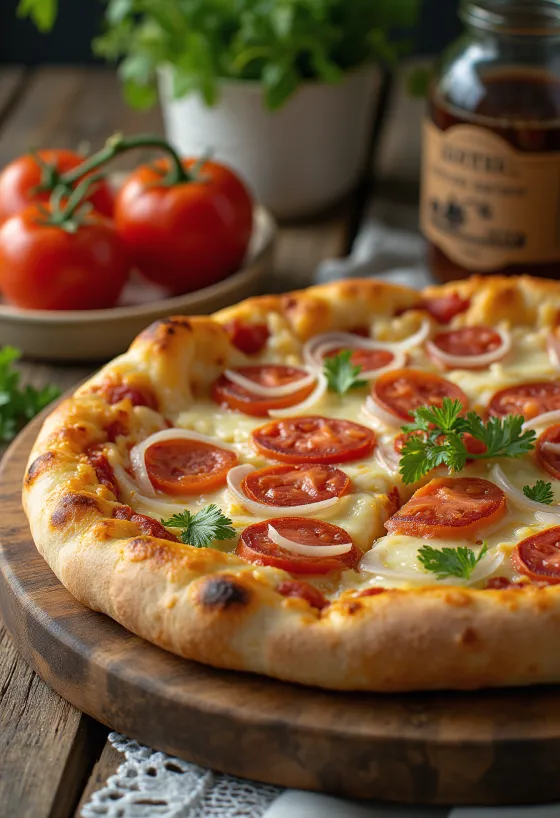 Pizza v kostarickom štýle s chorizo costarricense a miestnymi syrmi