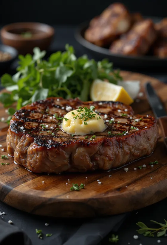T-bone steak upečený do zlatohneda