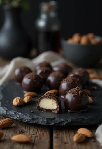 Servírované marcipánové bonbóny