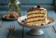 Nakrájaná piškótová gaštanová torta