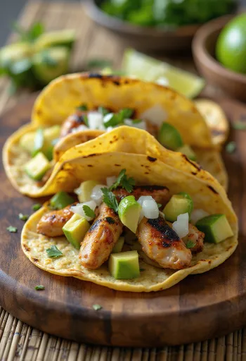 Servírované Tacos de Pollo Asado