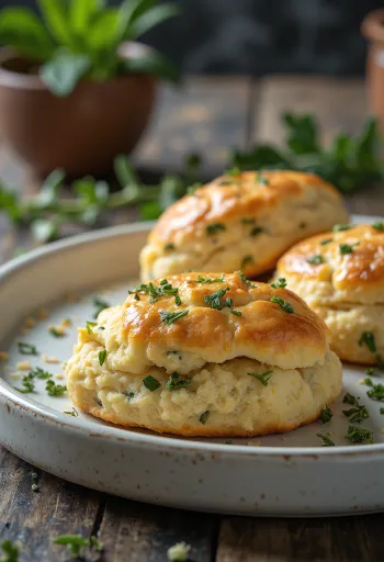 Servírované bylinkové pagáče