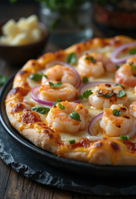 Švédska pizza s krevetami