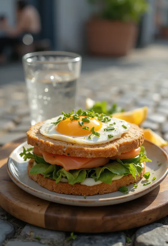 Celozrnná Smörgåstårta s lososom a uhorkou