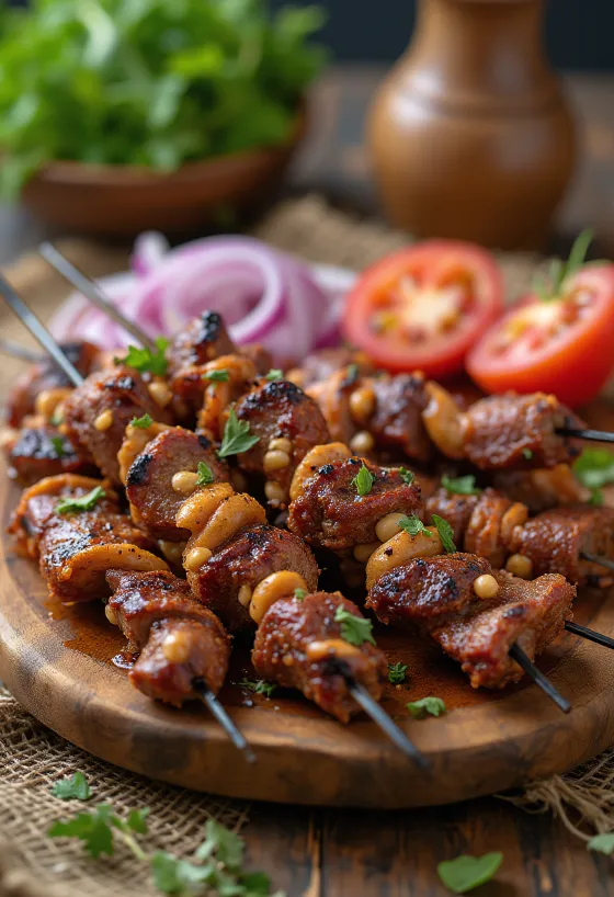 Suya pri servírovaní