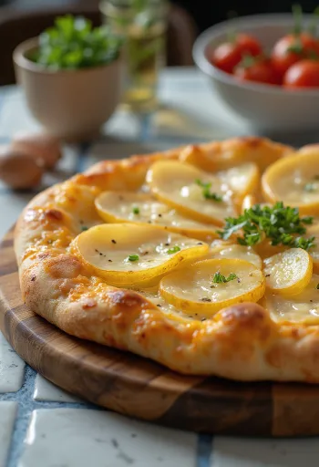 Švajčiarska pizza so syrom Raclette