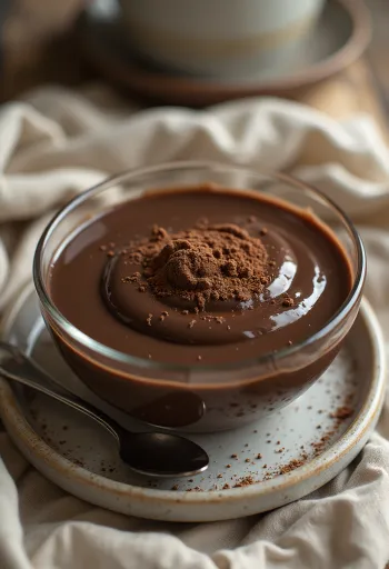 Čokoládový puding v pohári