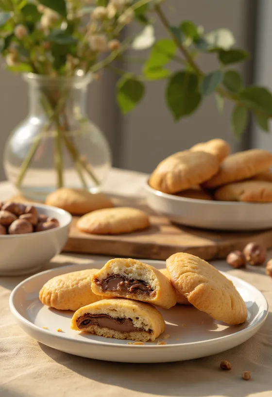 Koláčiky Melomakarona plnené Nutellou, nasiaknuté medovým sirupom