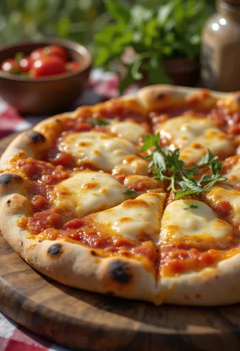 Turkménska pizza servírovaná s miestnou paradajkovou omáčkou