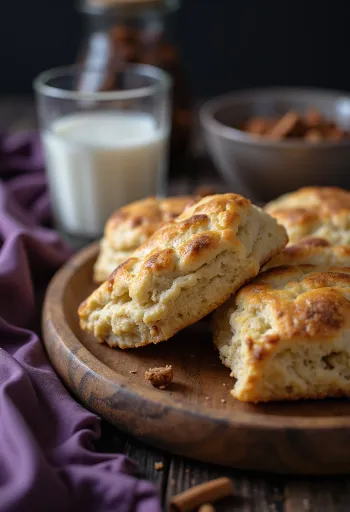 Škoricové scones servírovanie