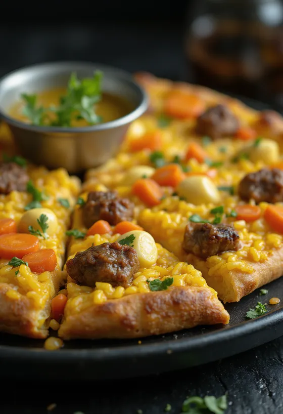 Rizsová pizza v uzbeckom štýle