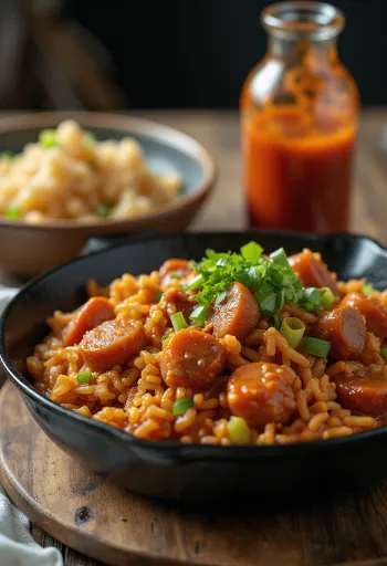 Jambalaya s hovädzím mäsom, paprikou a ryžou