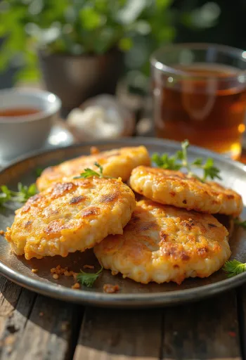 Čerstvo pripravená Maddur Vada s chrumkavými a korenistými šošovicovými guľkami