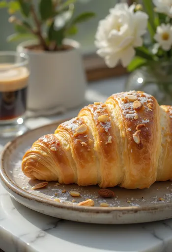Nízkosacharidový croissant naservírovaný
