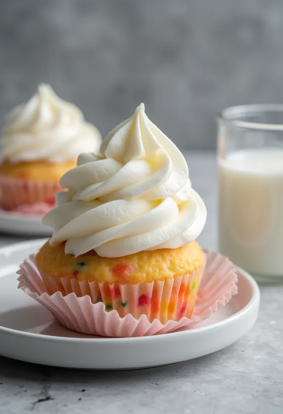 Farebné cupcakes rozkrojené na polovicu