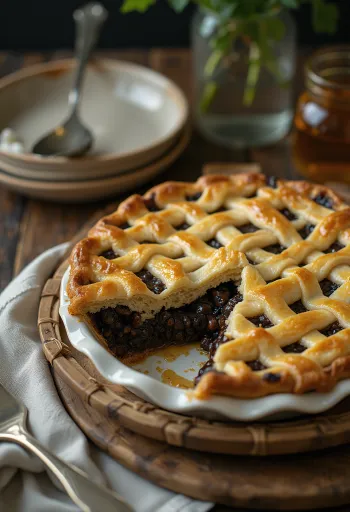 Medovo-makový koláč s mriežkou