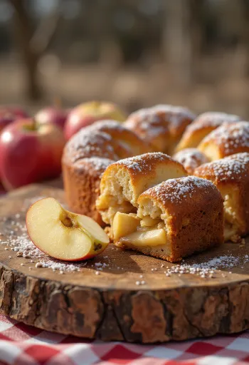 Zimná jablková torta naservírovaná