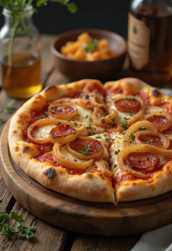 Pizza Diavola s cibuľou a čili