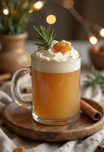 Cider so smrekovými výhonkami servírovaný v pohári