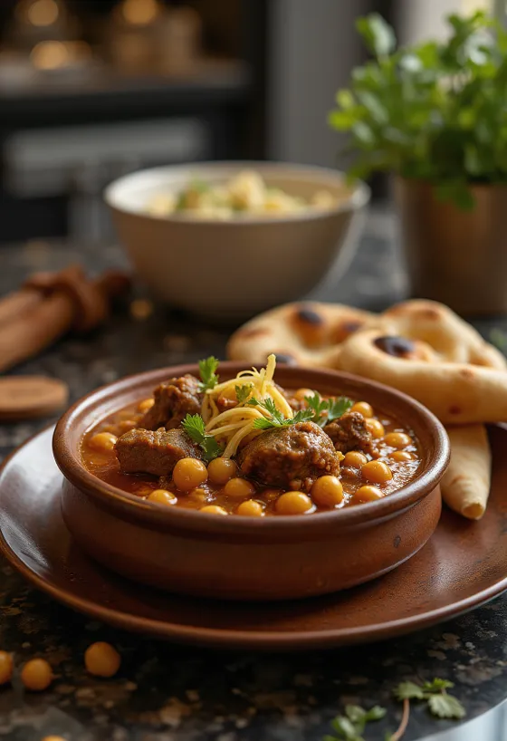 Nihari s cícerom, bohaté mäsové a korenisté ragú