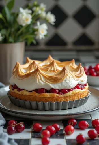 Ríbezľová torta so zapečeným snehom