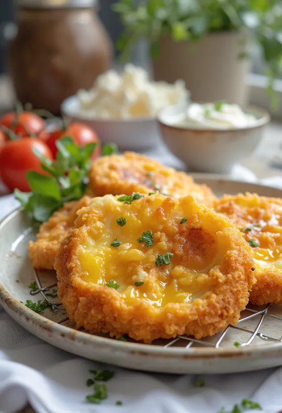 Vyprážaný baklažán v chrumkavom obale, vysmažený dozlatista