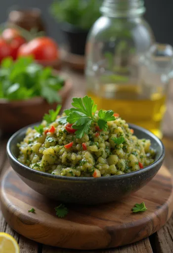 Omáčka Chimichurri servírovaná s grilovaným jedlom
