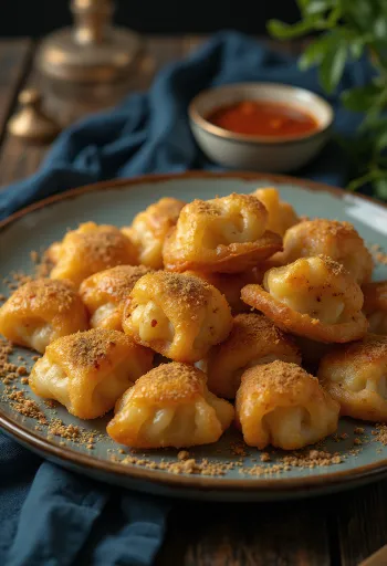 Vyprážaná chuchvara s chrumkavým zlatohnedým cestom, servírovaná