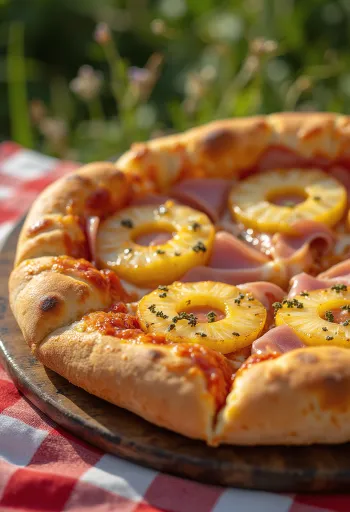 Klasická Pizza Hawaii s ananásom a šunkou
