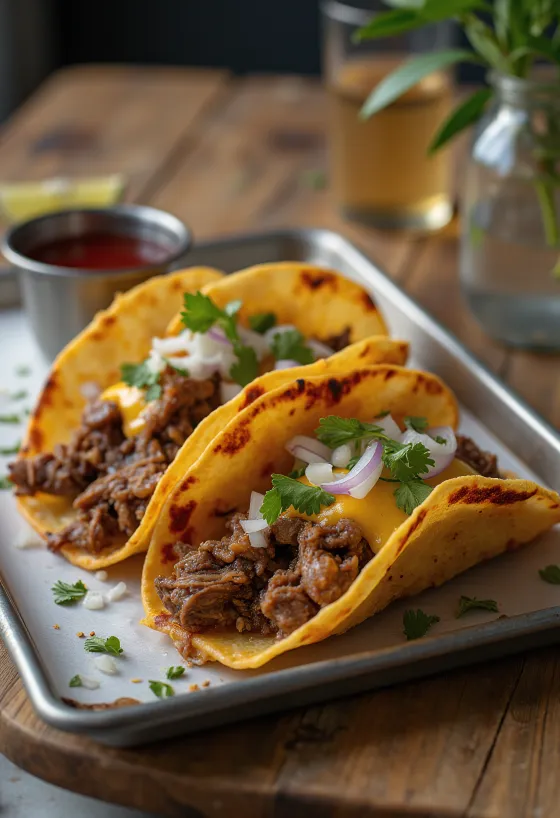 Jahňacie Birria Tacos, mexické korenisté jahňacie mäso v tortille