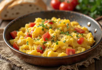 Menemen so zeleninou, čerstvo podávané s petržlenovou vňaťou