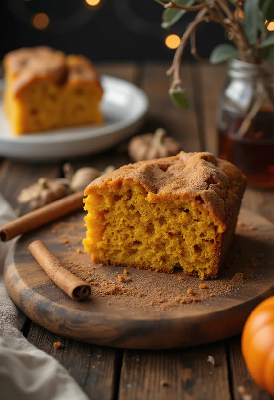 Vegánska tekvicová torta ozdobená