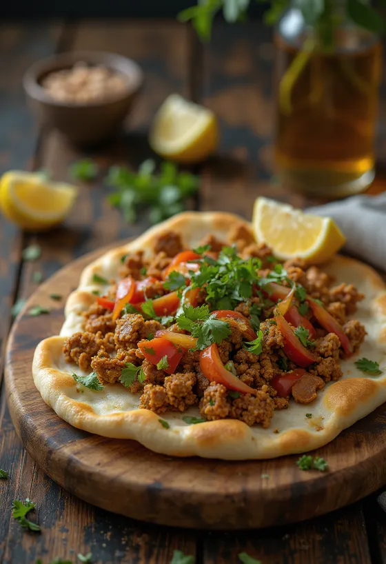 Lahmacun servírovaný