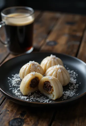 Mochi s kávovým krémom, ryžová múka a kávový krém
