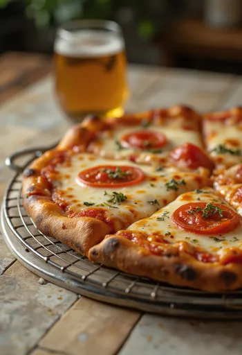 New York Style Pizza s tenkým cestom a veľkými rezmi