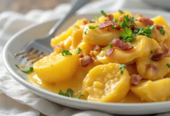 Papas chorreadas s pikantnou omáčkou a čerstvým koriandrom